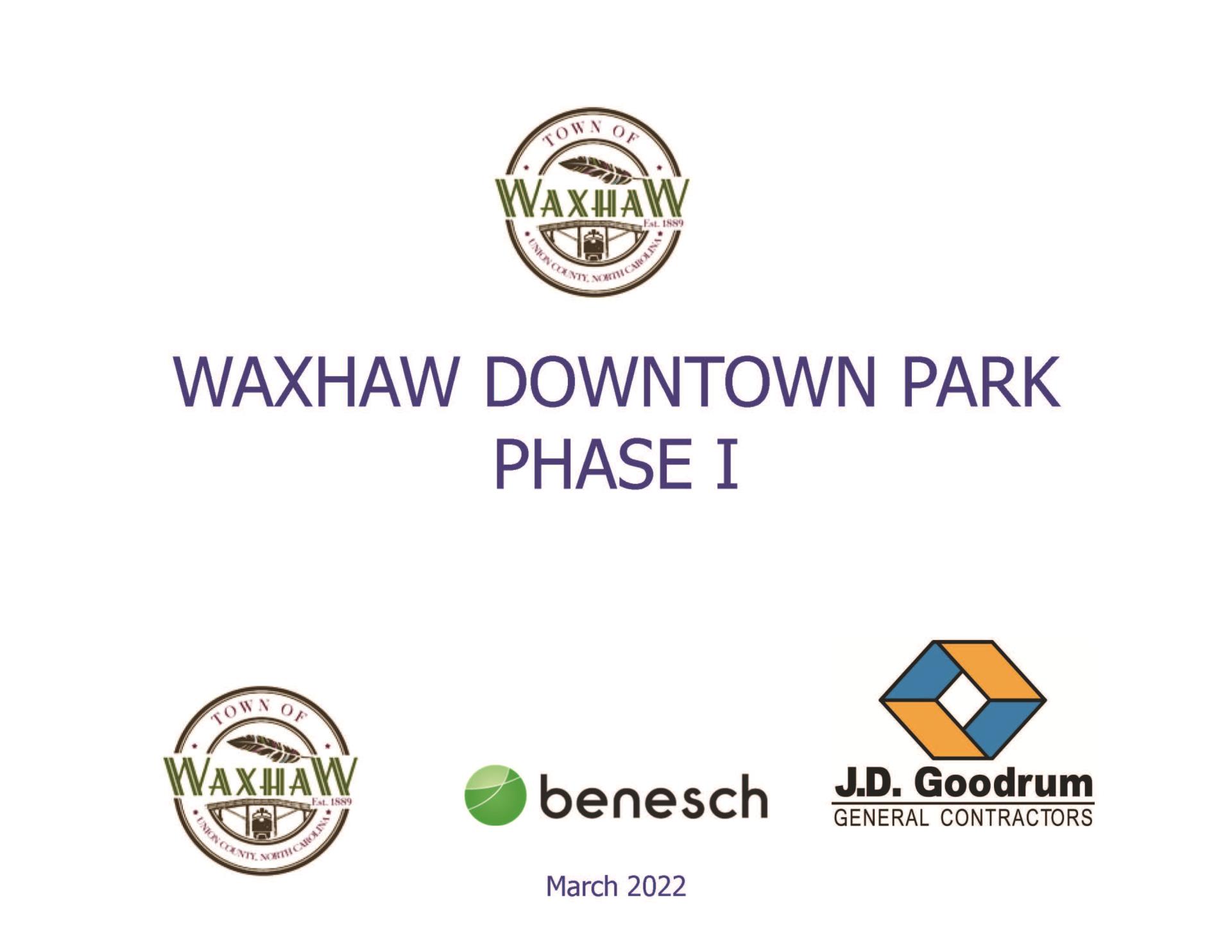 941.Waxhaw Ph1 DTP_MONTHLY REPORT_MARCH 2022